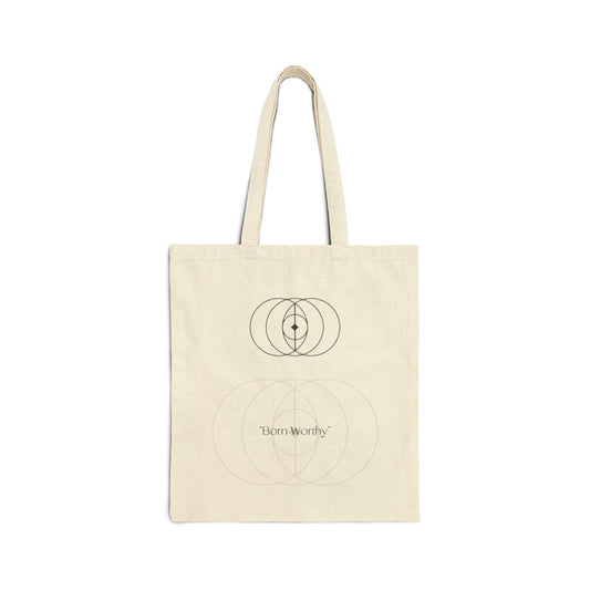 Empowerment On-the-Go: 'Born Worthy' Cotton Canvas Tote Bag